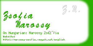 zsofia marossy business card